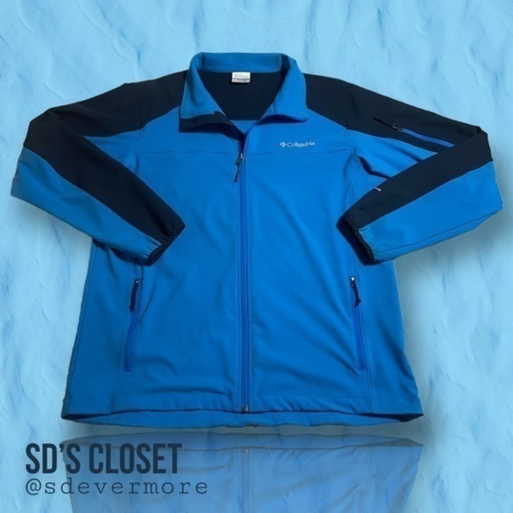 Blue Columbia Men's Softshell Jacket